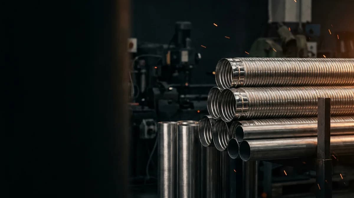 Flexible stainless steel liners at the works