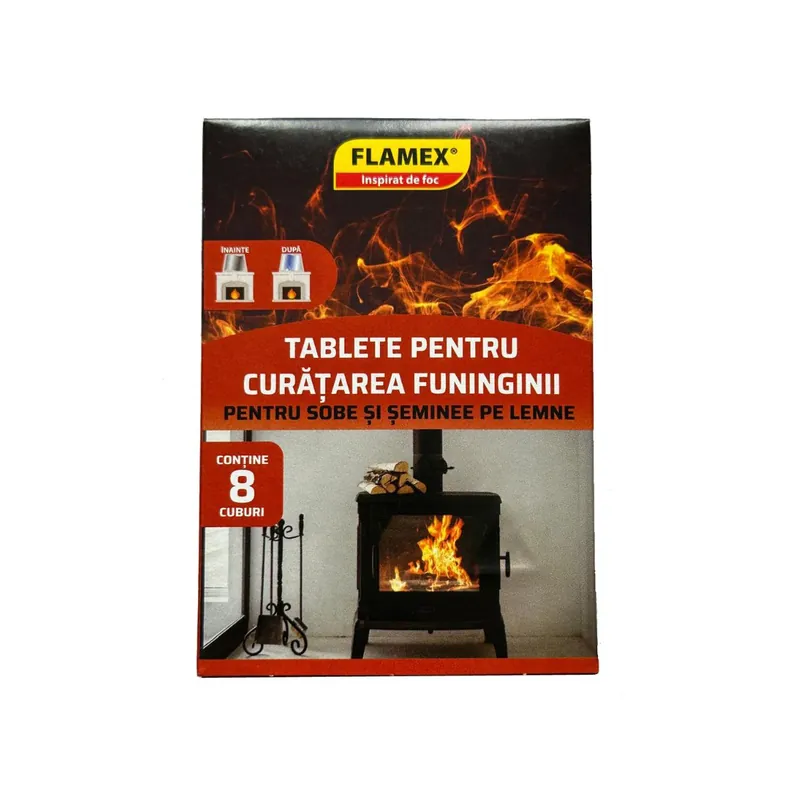 Flamex soot cleaning tablets / 8 cubes