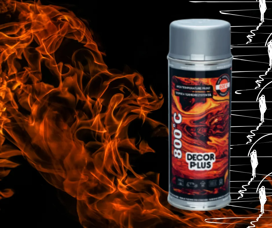 Spray vopsea rezistent la temperaturi înalte Decor Plus